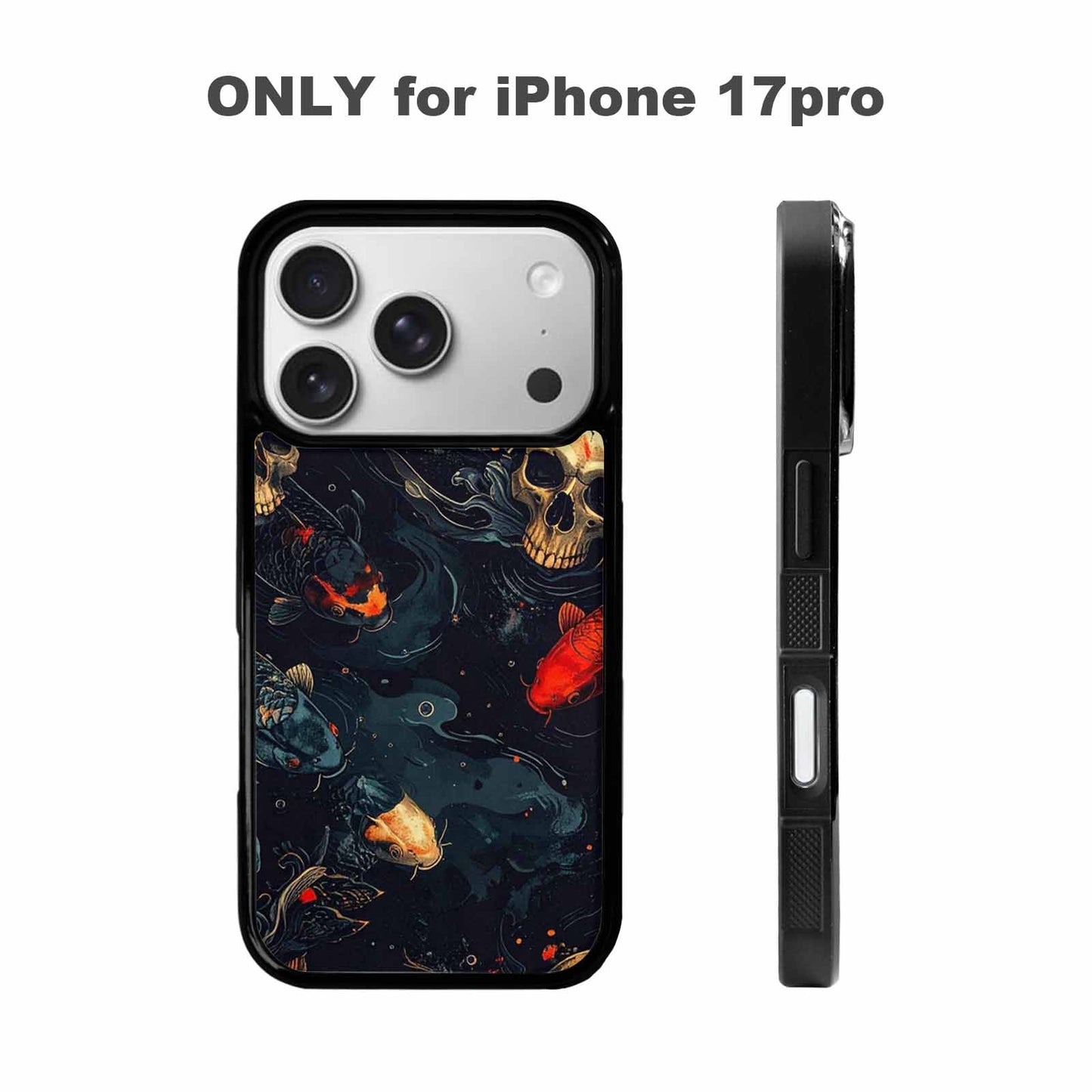 iPhone 17 Pro Case — Skull Dark Art Gothic Print Gothic, Custom Art Phone Cover