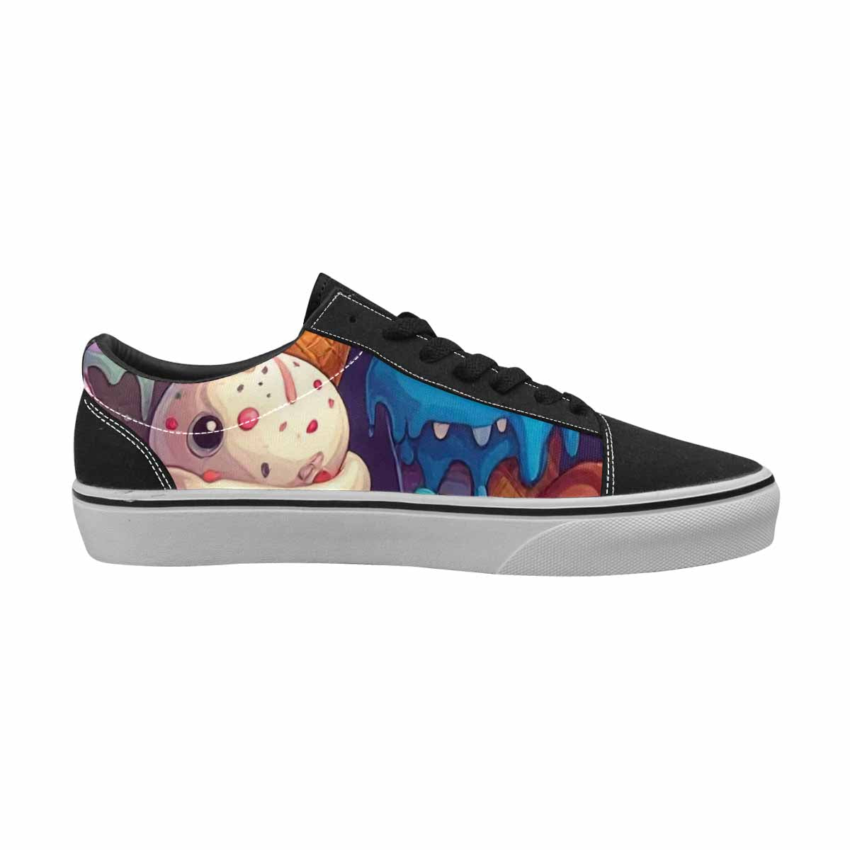WOMEN'S Melting Ice Cream Monster Lace-Up Canvas Dreamlike Shoes