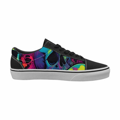 WOMEN'S 1000s Skulls Neon Camo Lace-Up Canvas Dreamlike Shoes