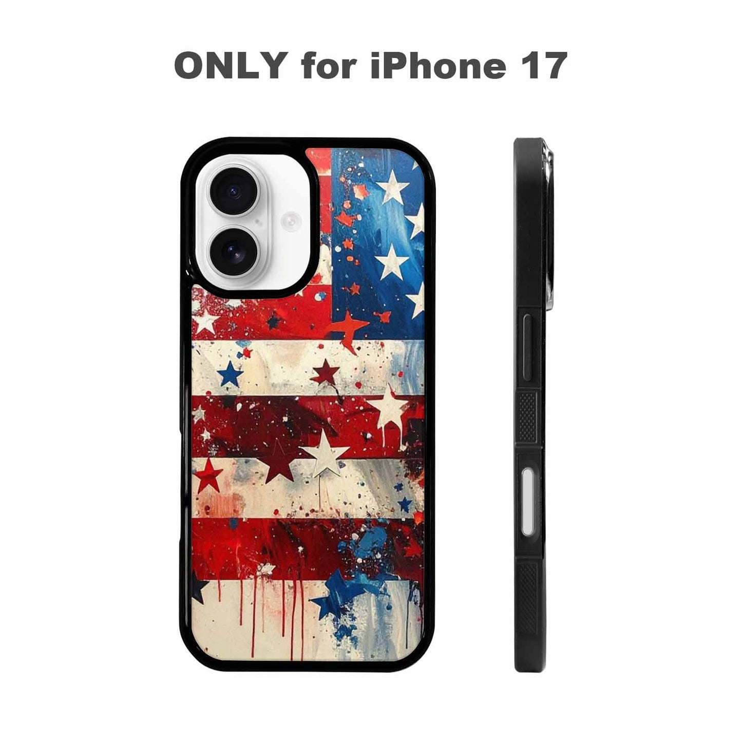 iPhone 17 Case — Patriotic Stars And Stripes Galaxy Space, Original Design Phone Case
