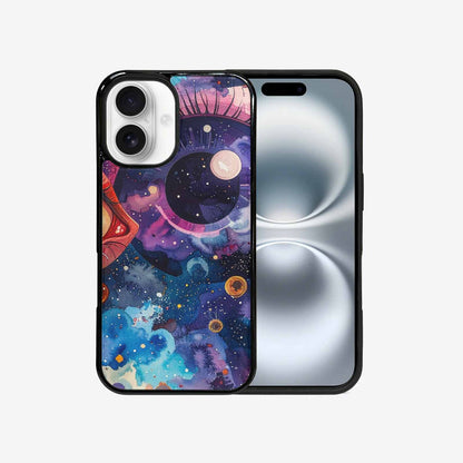 iPhone 16 Case — Cartoon Eyeballs Galaxy, Custom Made Phone Cover
