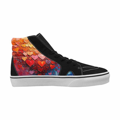 MEN'S Heart Burst High Top Canvas Vibrant Chaos Sneakers