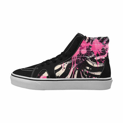 MEN'S Zebra Stripe Burst High Top Canvas Surreal Custom Shoes