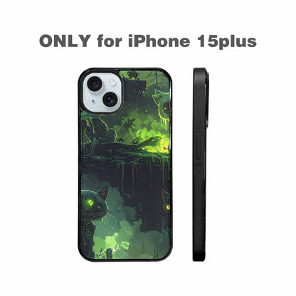 iPhone 15 Plus Case — Toxic Melting Skeleton Cats Small Toxic, Personalized Phone Case