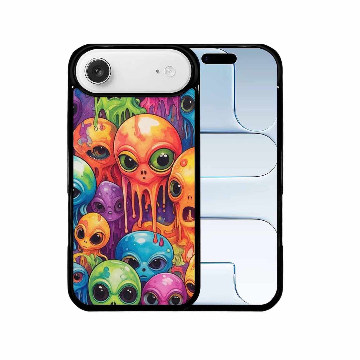 iPhone 17 Air Case — Melting Aliens Pattern Hundreds Of Alien, Custom Phone Case