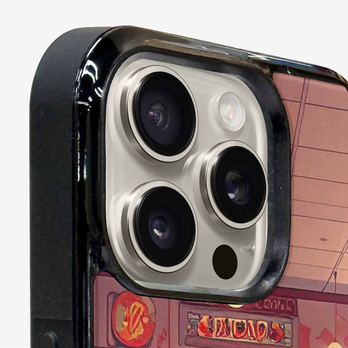 iPhone 15 Pro Max Case — 1950s Diner Cartoon Art Pattern, Customized Protective Case