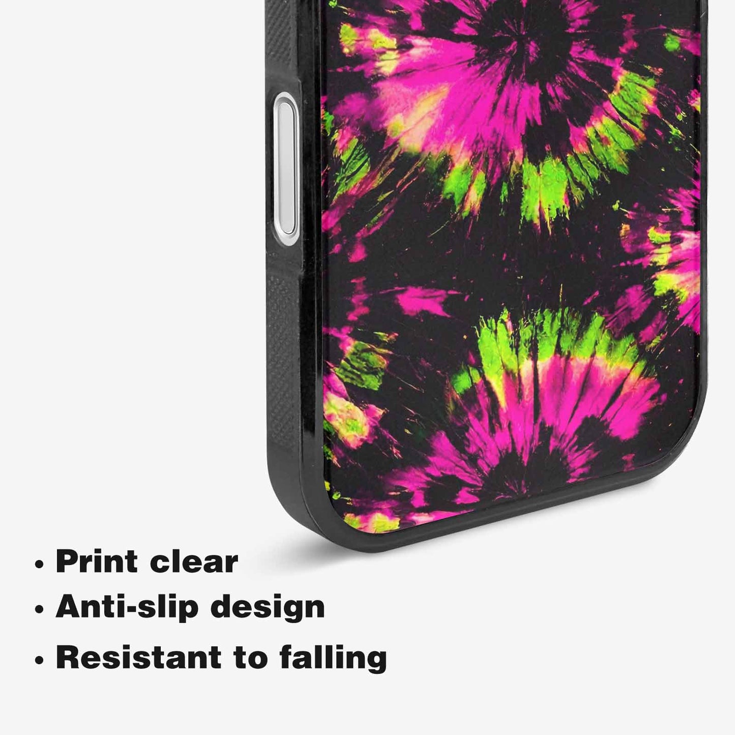 iPhone 16 Plus Case — Acid Wash Tie Dye Neon, Custom Phone Case