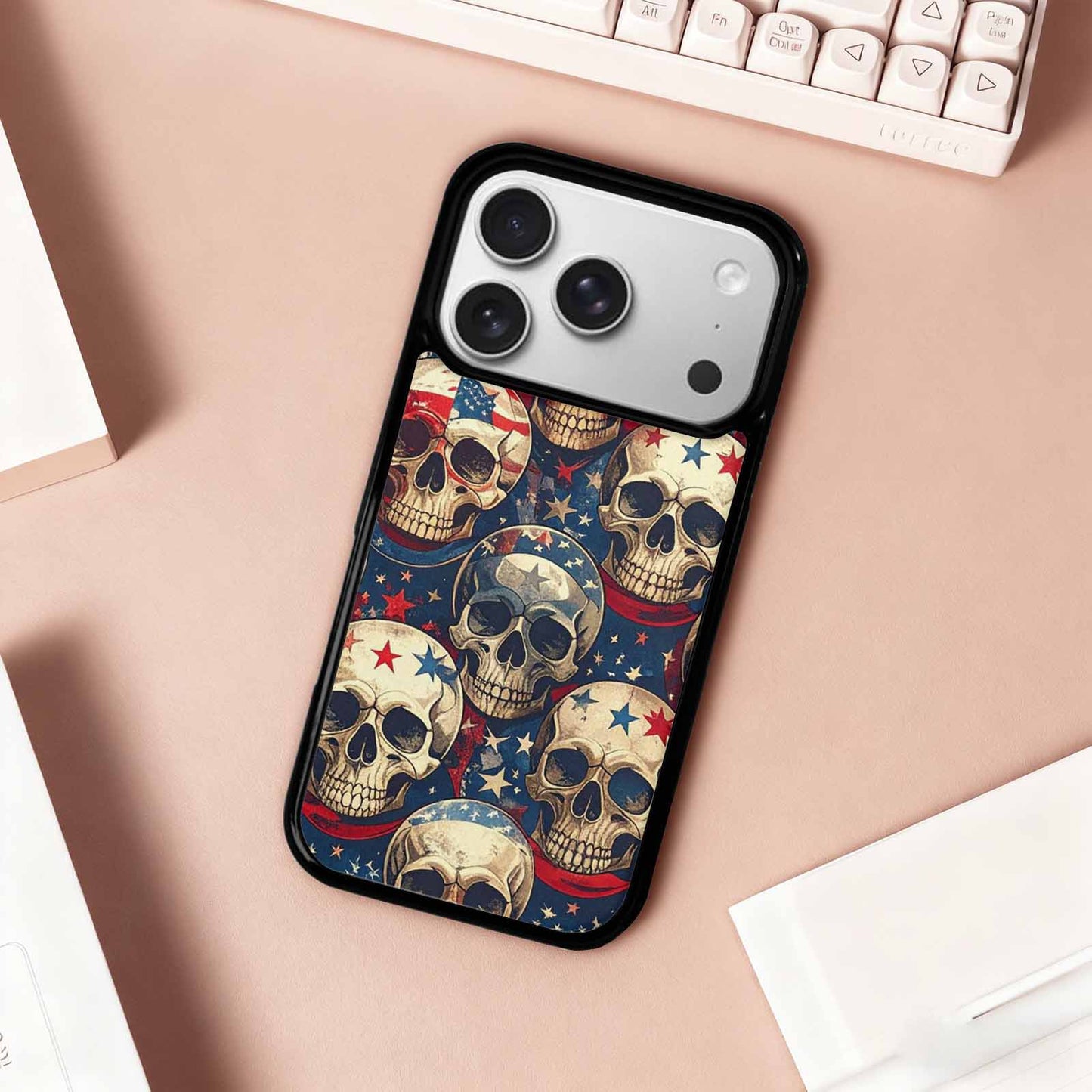 iPhone 17 Pro Case — Skull Dark Art Gothic Print Gothic, Unique Phone Case Design
