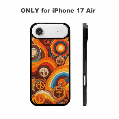 iPhone 17 Air Case — Small Groovy Peace Sign Swirl Original, Personalized Phone Case