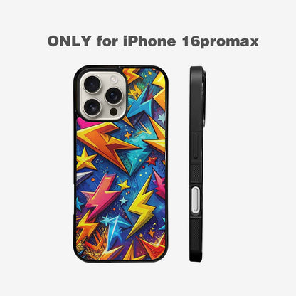 iPhone 16 Pro Max Case — Lightning Bolt Storm Pattern Hundreds Of, Unique Phone Case Design