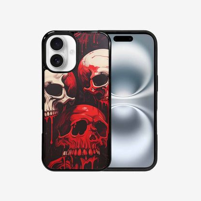 iPhone 16 Case — 1000\'s Of Skulls Overlapping Eachother Everywhere, Custom Print Case Cover