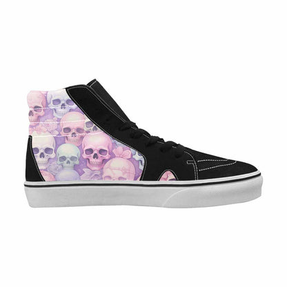 MEN'S Skulls - Pastel High Top Canvas Wallpaper Art Sneakers