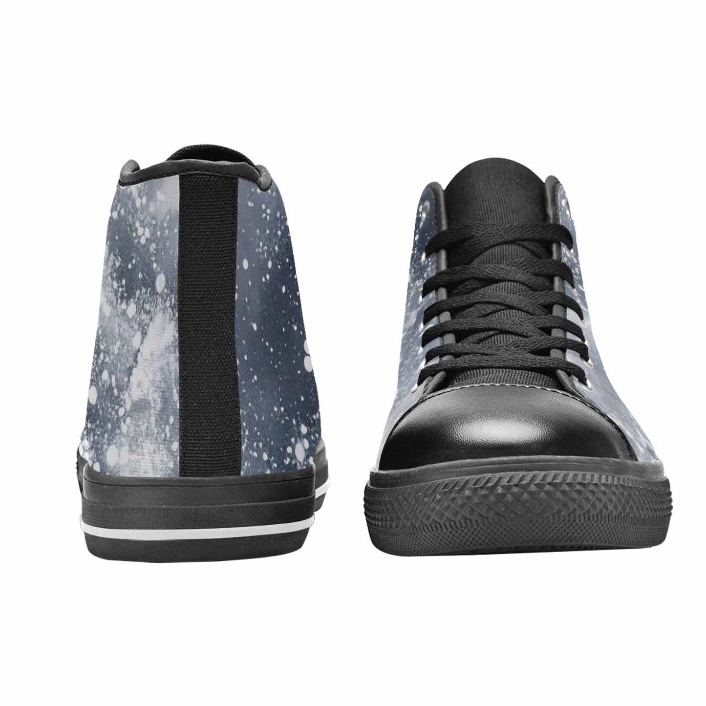 WOMEN'S Galaxy Art - High Top Canvas Grunge Custom Sneakers