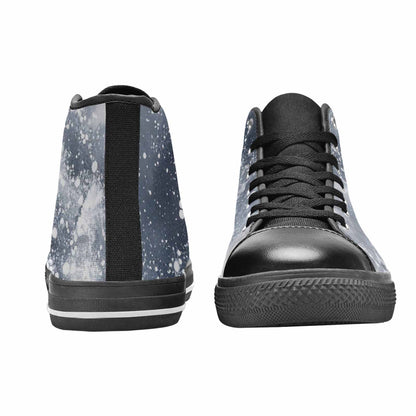 WOMEN'S Galaxy Art - High Top Canvas Grunge Custom Sneakers