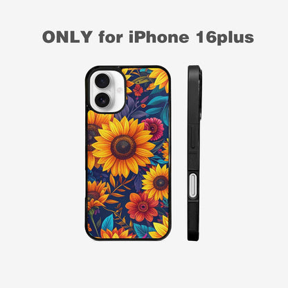 iPhone 16 Plus Case — Sunflower Skulls Print Custom, Custom Phone Case