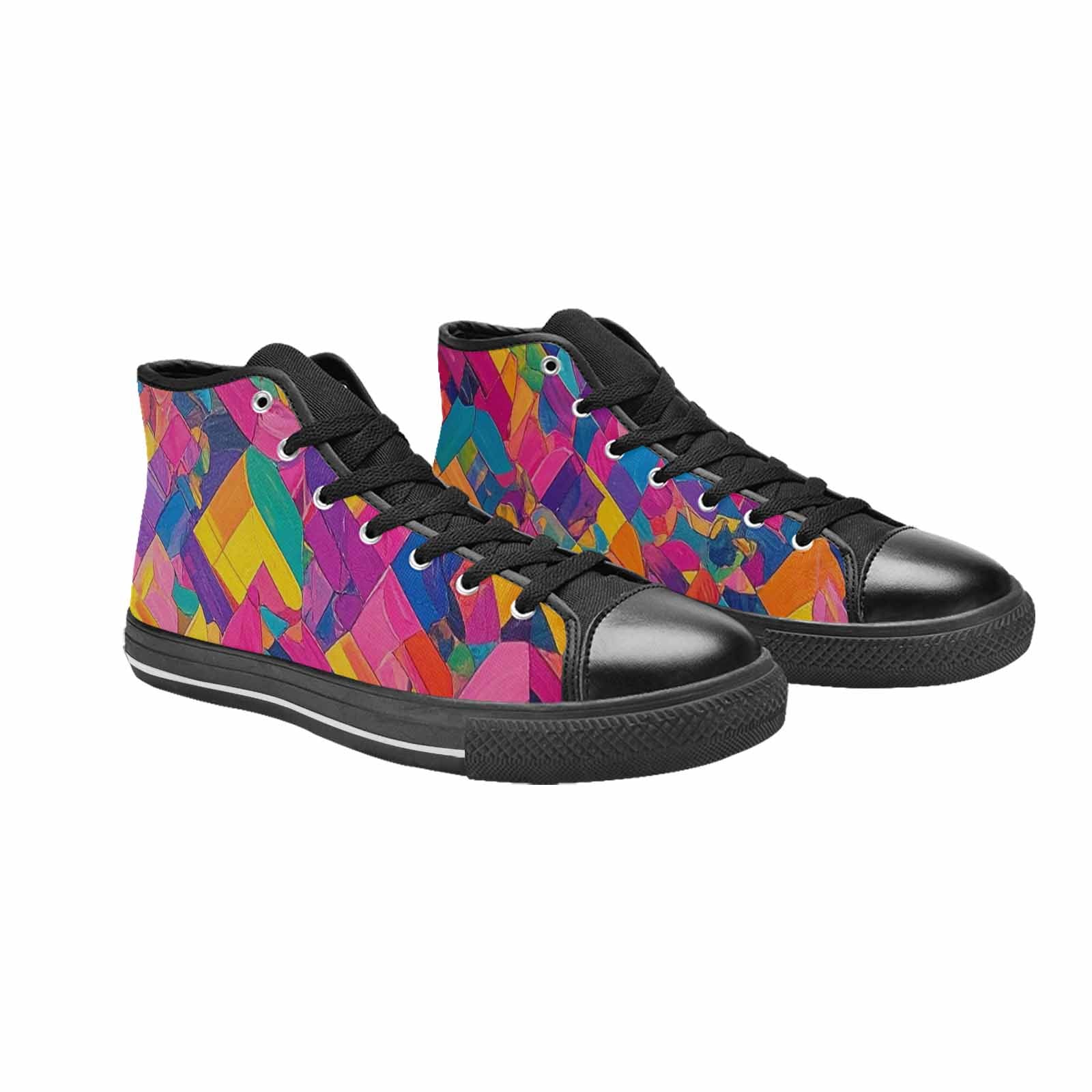 MEN'S Pansexual Flag Color High Top Canvas Y2K Sneakers