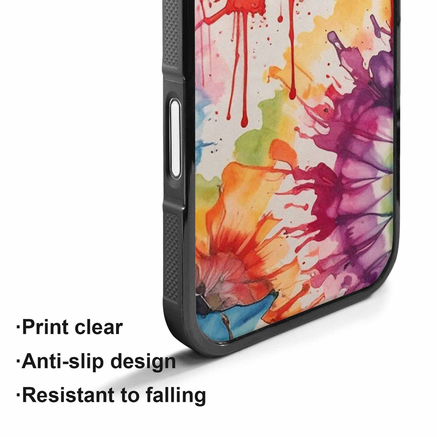iPhone 17 Case — Tie Dye Swirls Black Tie Dye, Personalized Phone Case