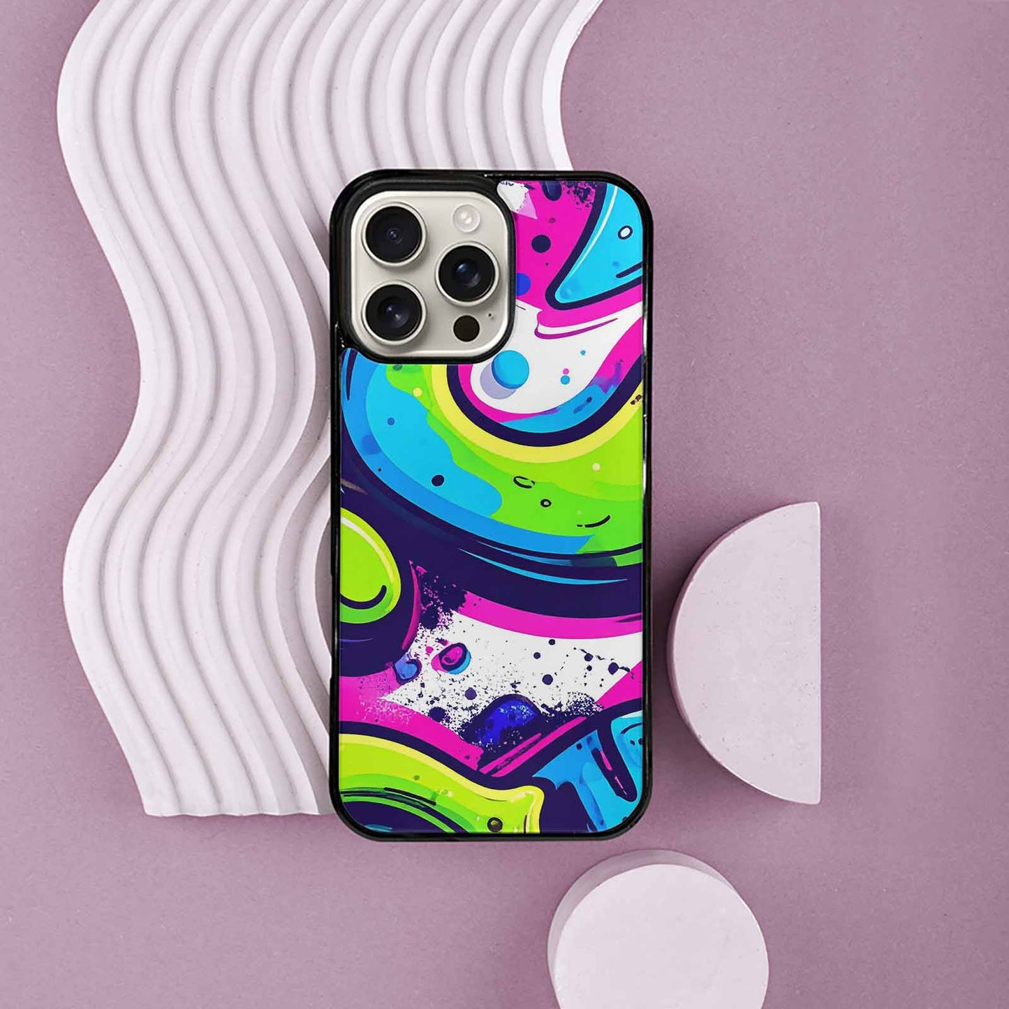 iPhone 16 Pro Max Case — Acid Wash Cartoon, Custom Art Phone Cover