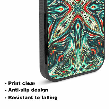 iPhone 15 Case — Holographic Tribal Blaze, Custom Printed Phone Case