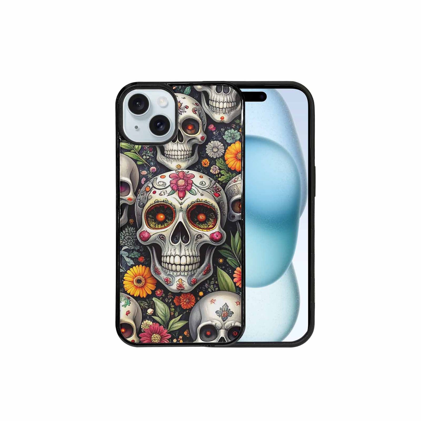 iPhone 15 Plus Case — Greyscale Black And White Dark Black, Original Design Phone Case