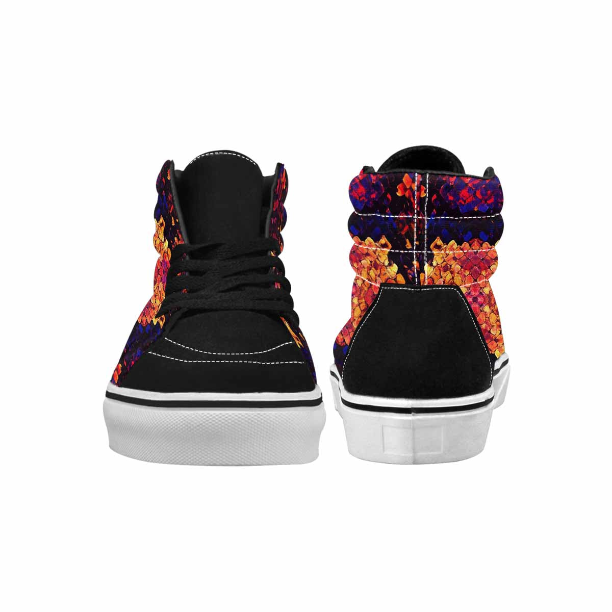 MEN'S Dark Snake Print High Top Canvas Y2K Shoes