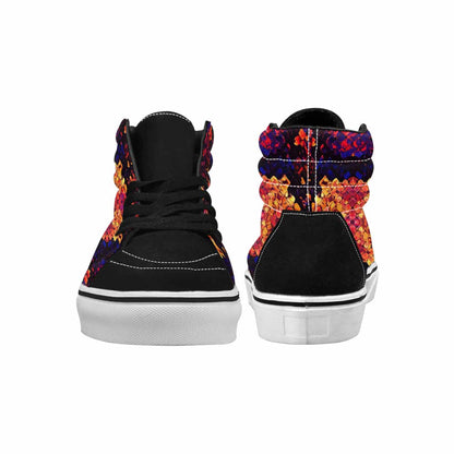 MEN'S Dark Snake Print High Top Canvas Y2K Shoes