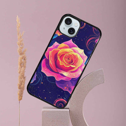 iPhone 15 Plus Case — Rose Galaxy Art Seamless Pattern Vibrant, Original Design Phone Case