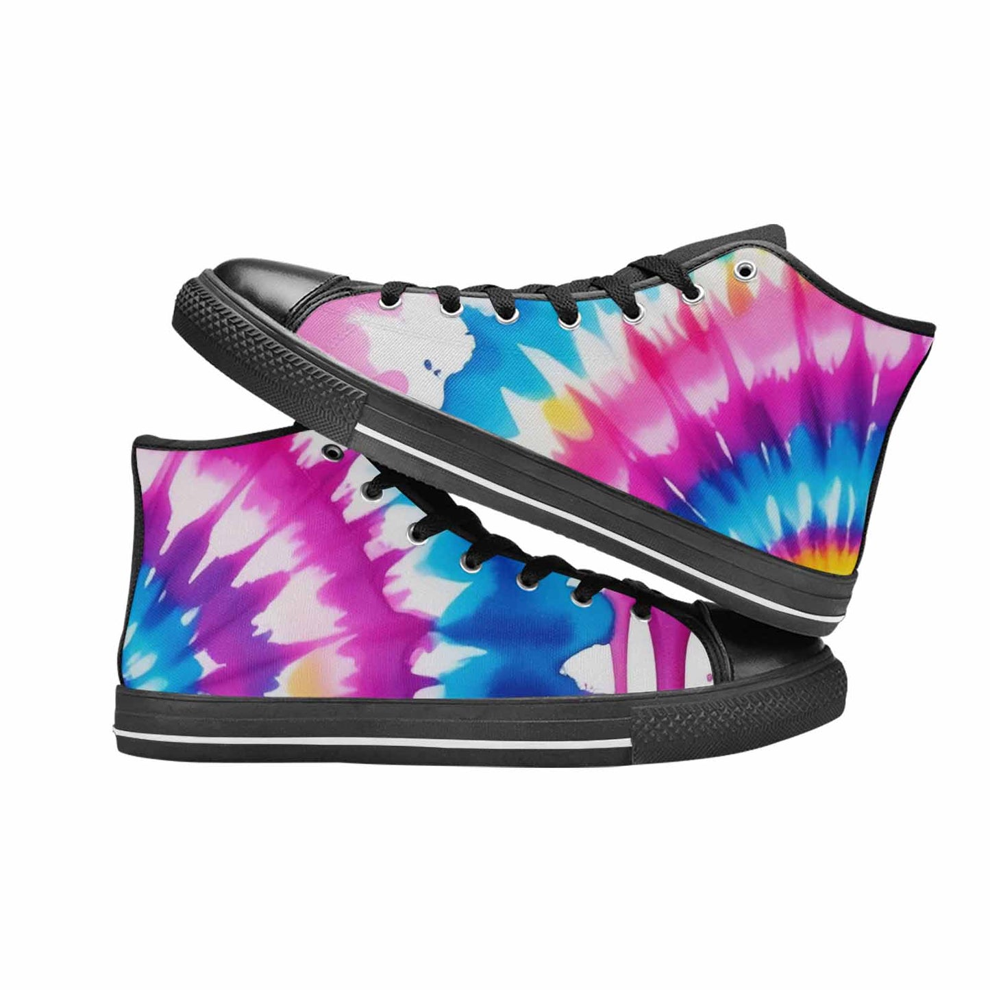 WOMEN'S Tie Dye Drip High Top Canvas Dreamcore Custom Sneakers