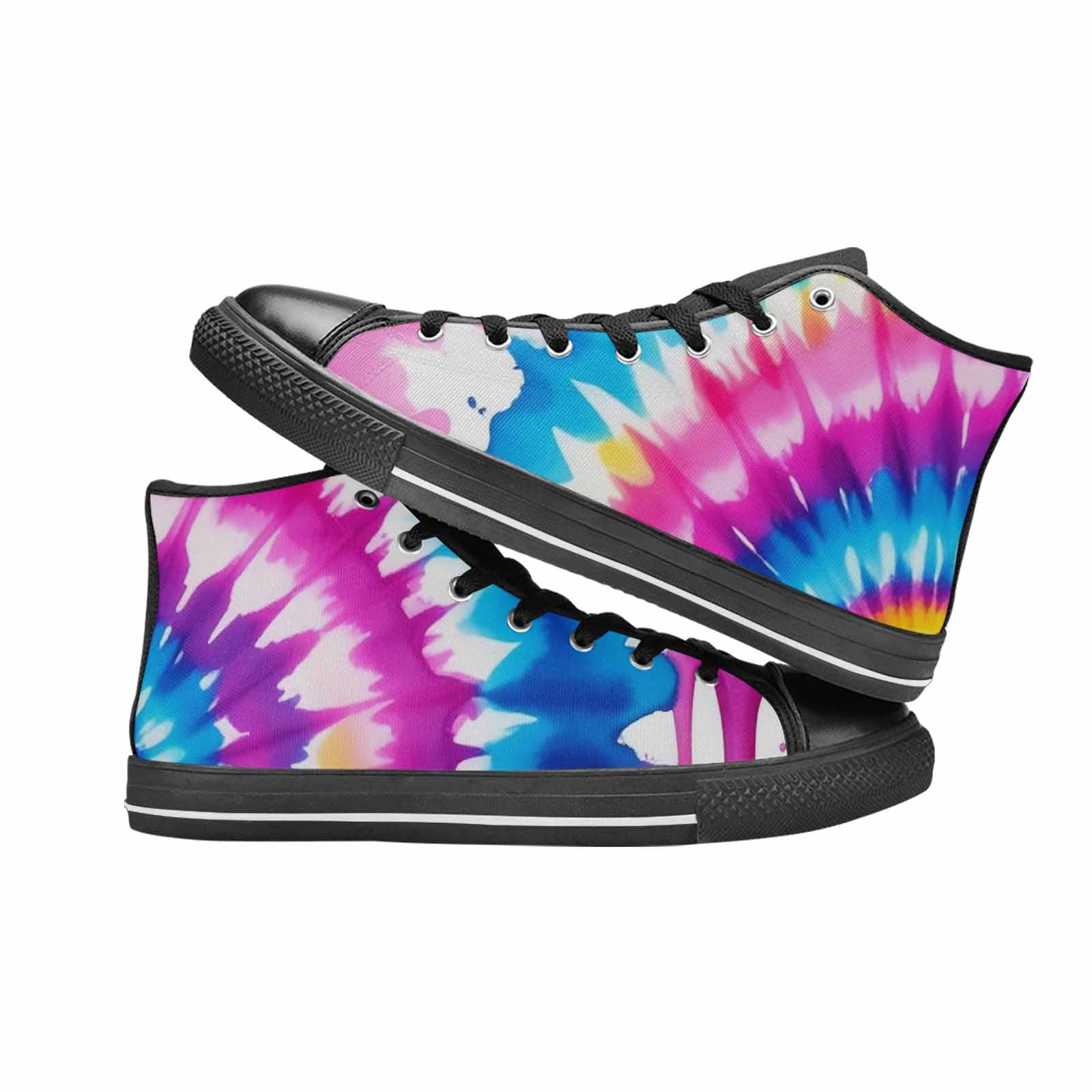 WOMEN'S Tie Dye Drip High Top Canvas Dreamcore Custom Sneakers