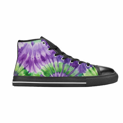 MEN'S Tie Dye - High Top Canvas Vivid Custom Shoes