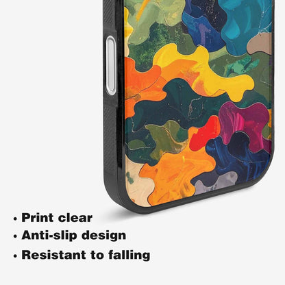 iPhone 16 Plus Case — Camo Patches Full Color Vibrant Camo, Custom Print Case Cover