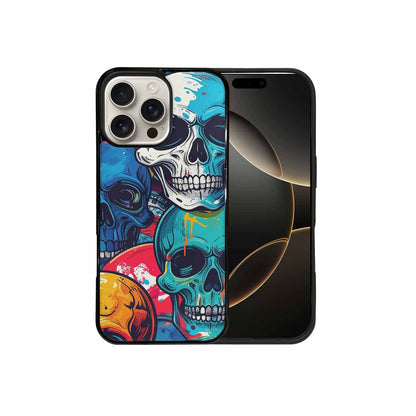 iPhone 16 Pro Max Case — Graffiti Skull Art Seamless Pattern Vibrant, Original Design Phone Case
