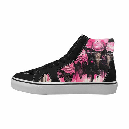 MEN'S Ice Cream Motif High Top Canvas Cottagecore Custom Sneakers
