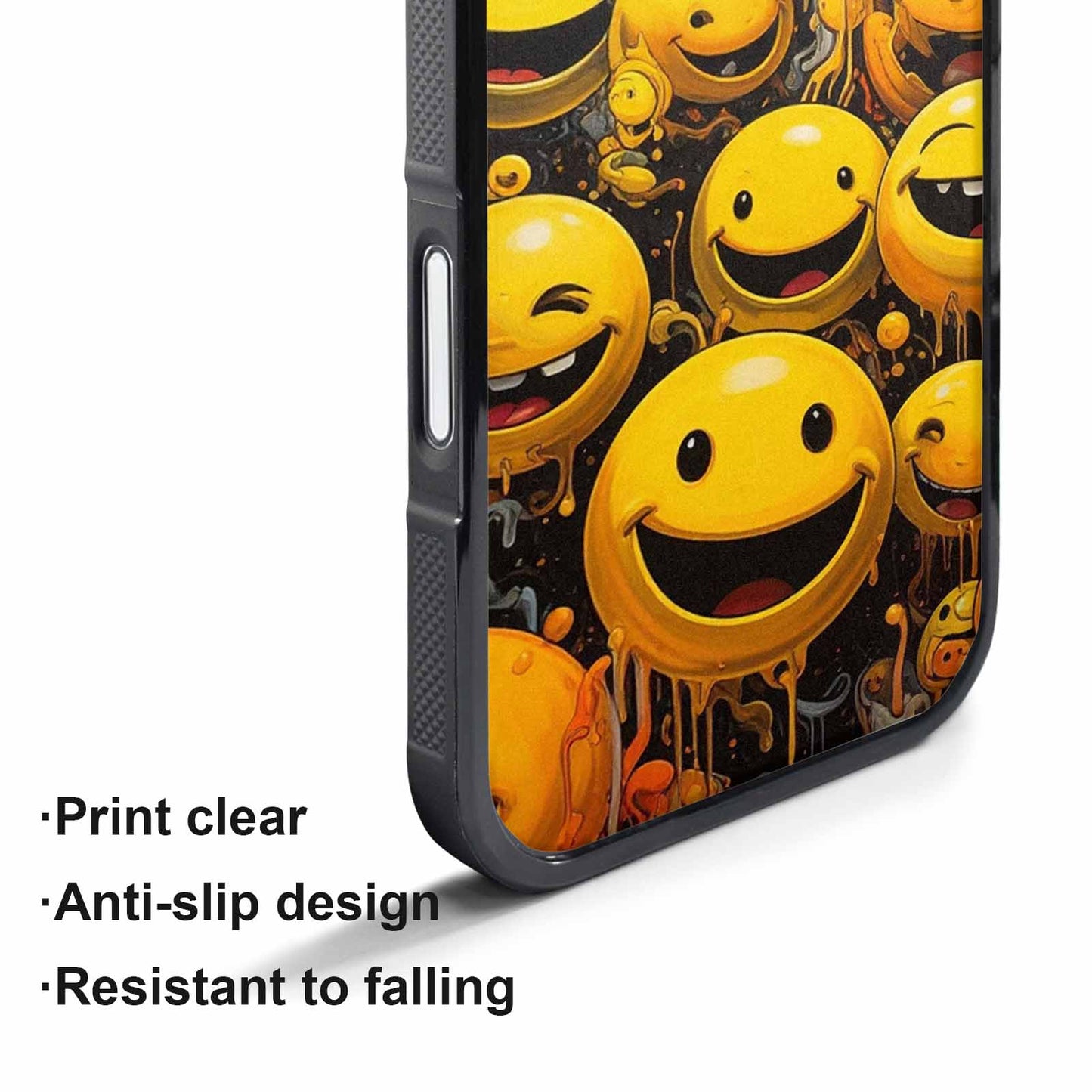 iPhone 17 Air Case — Melting Moon Smiley Red Splatter Original, Personalized Phone Case