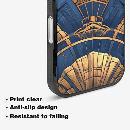 iPhone 16 Case — Art Deco Illustration Pattern, Custom Art Phone Cover