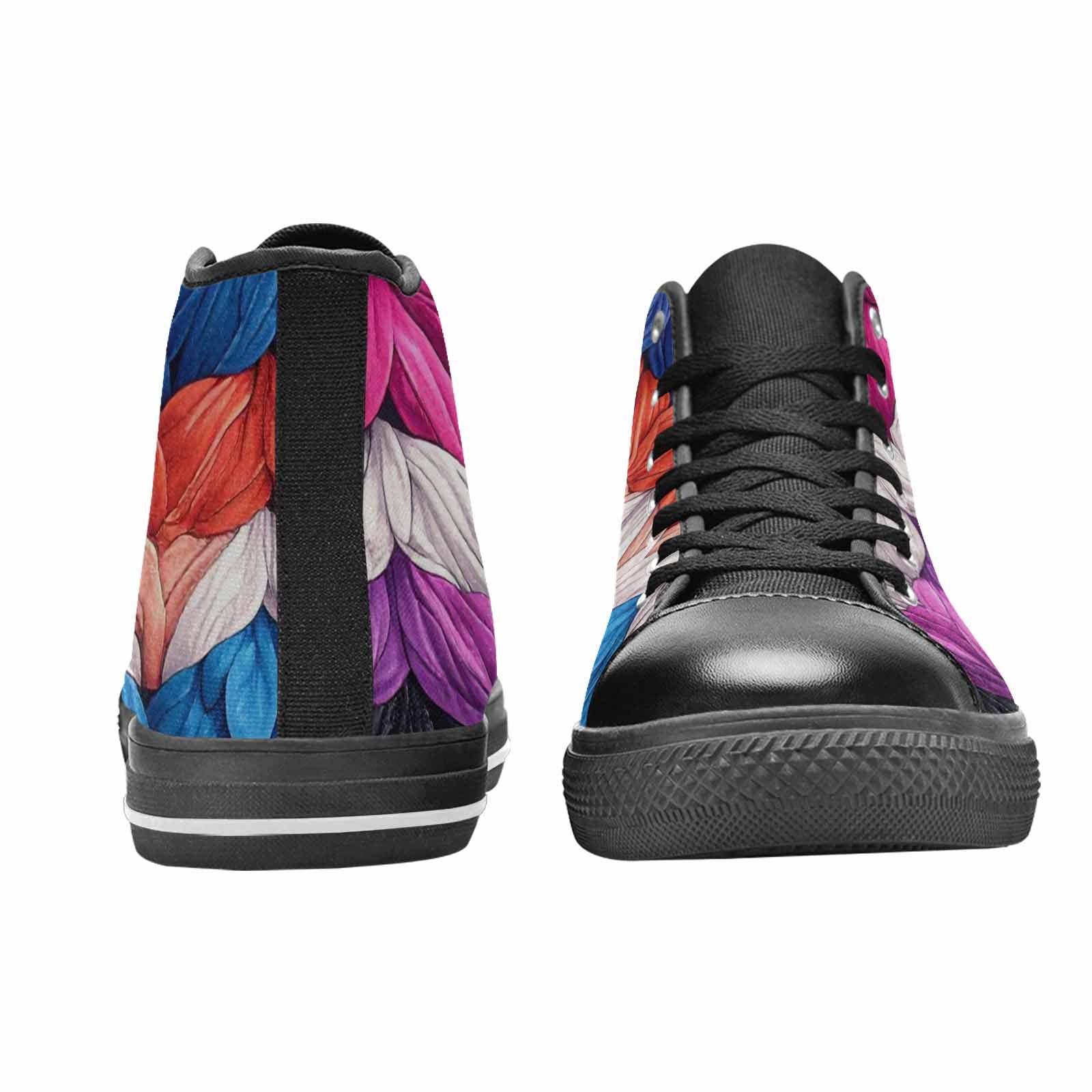 MEN'S Genderfluid Flag Color High Top Canvas Cottagecore Custom Shoes
