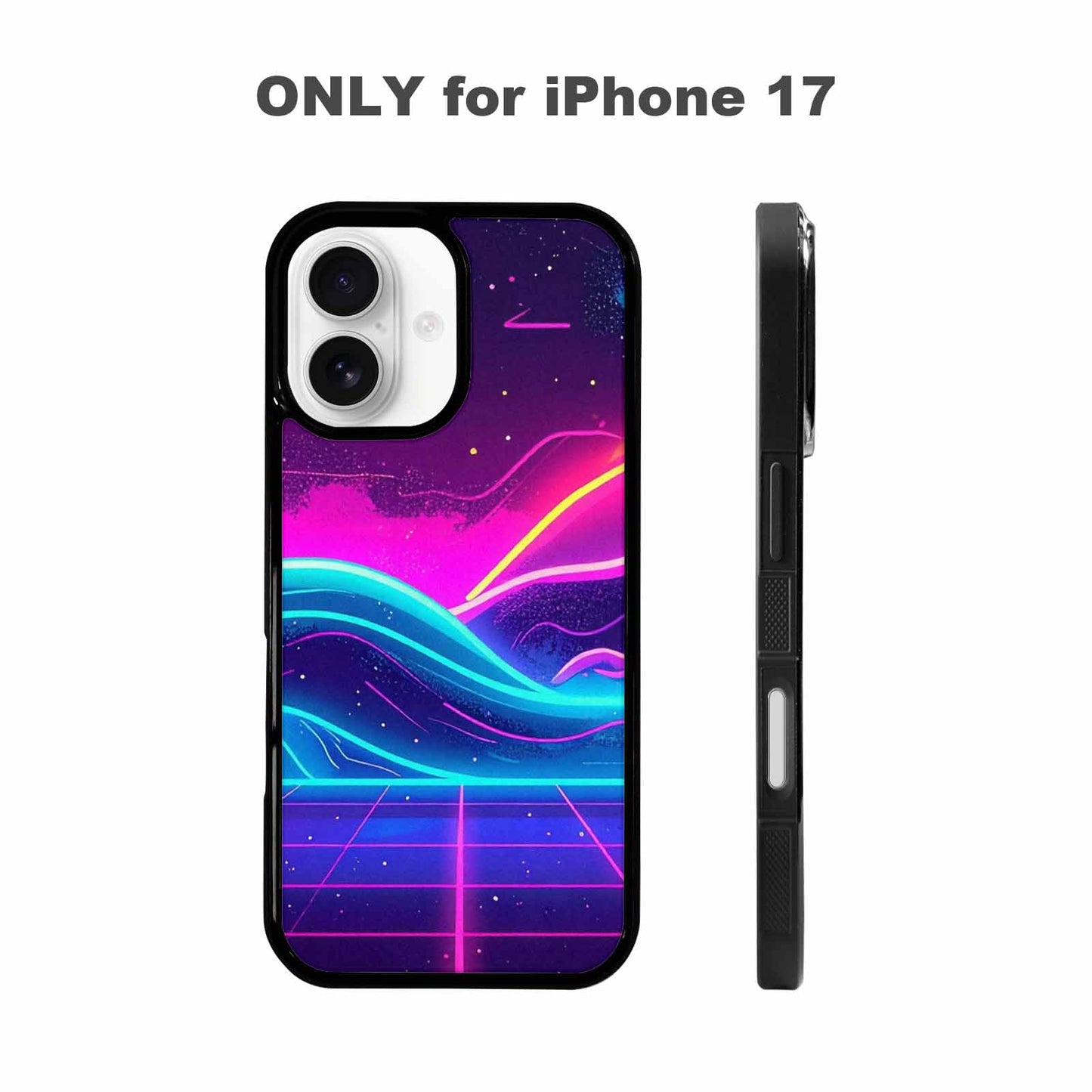 iPhone 17 Case — Neon Cartoon Art Pattern Retro Vintage, Custom Designed Case Cover