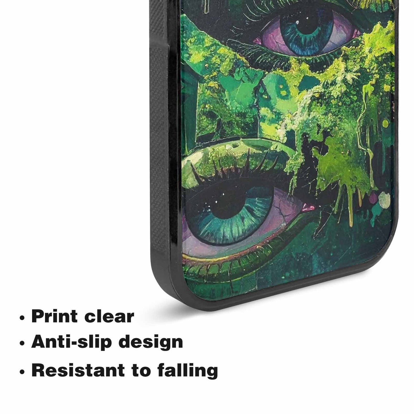 iPhone 15 Case — Reptile Eye Cartoon, Custom Made Phone Cover