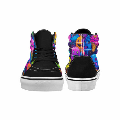 MEN'S Ice Cream Monsters  High Top Canvas Vivid Custom Sneakers