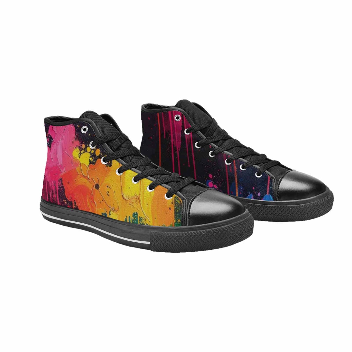 MEN'S Paint Splatter High Top Canvas Aesthetic Shoes