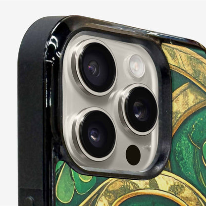 iPhone 16 Pro Max Case — Irish Celtic Knot Pattern Shamrocks Seamless, Custom Art Phone Cover