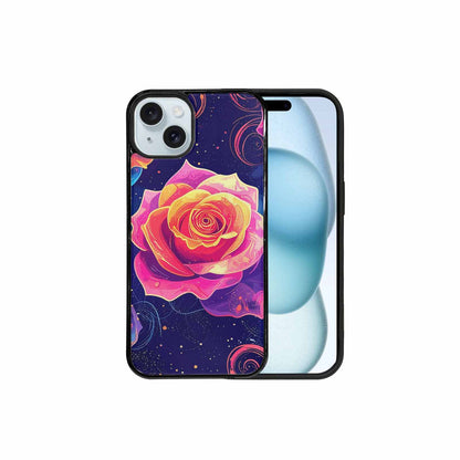 iPhone 15 Plus Case — Rose Galaxy Art Seamless Pattern Vibrant, Original Design Phone Case