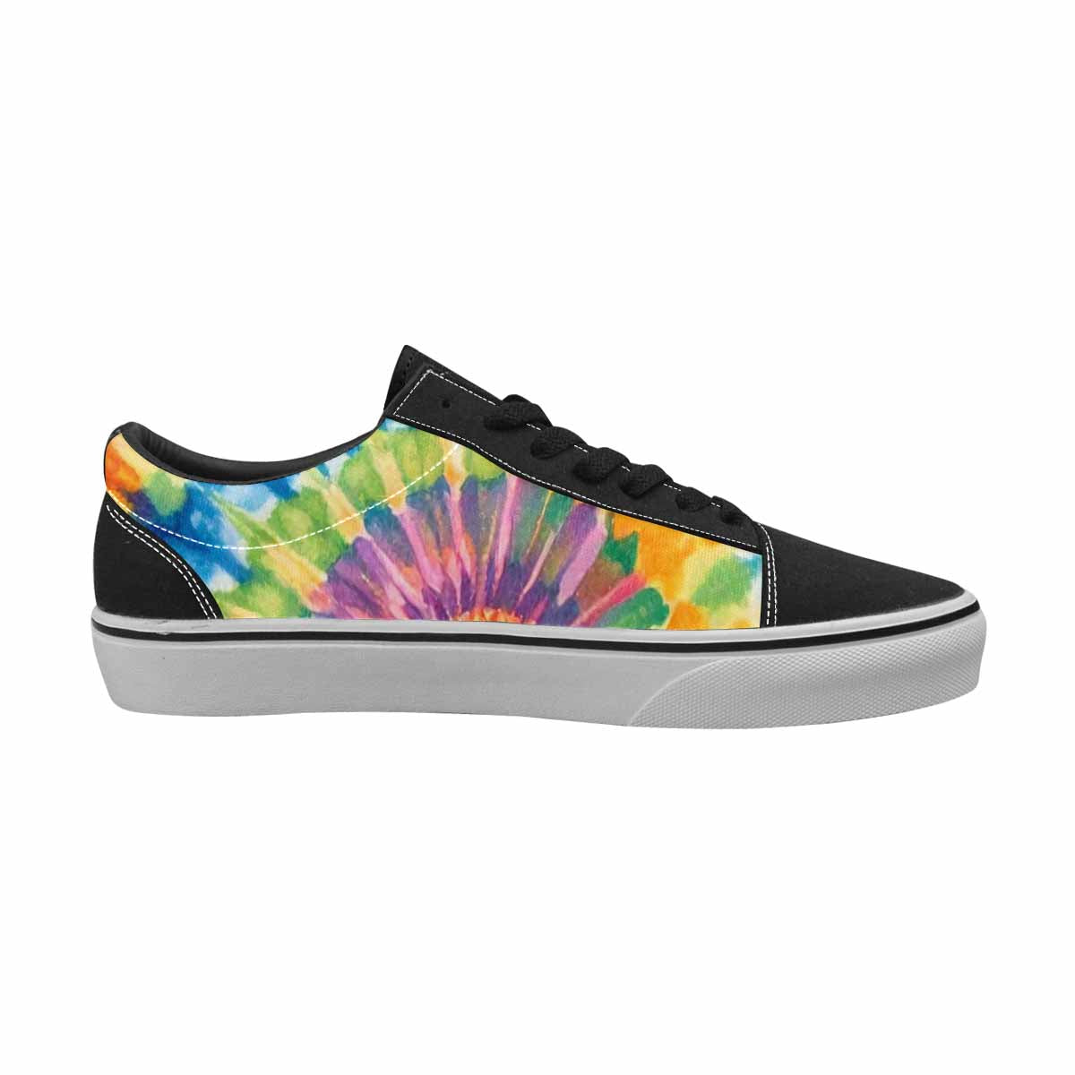 WOMEN'S Mushrooms  Tie Dye Lace-Up Canvas Melting Art Custom Sneakers