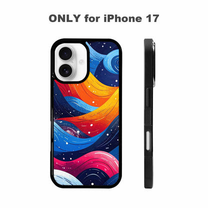 iPhone 17 Case — Glossy Winter Wave Cartoon Cute, Custom Art Phone Cover