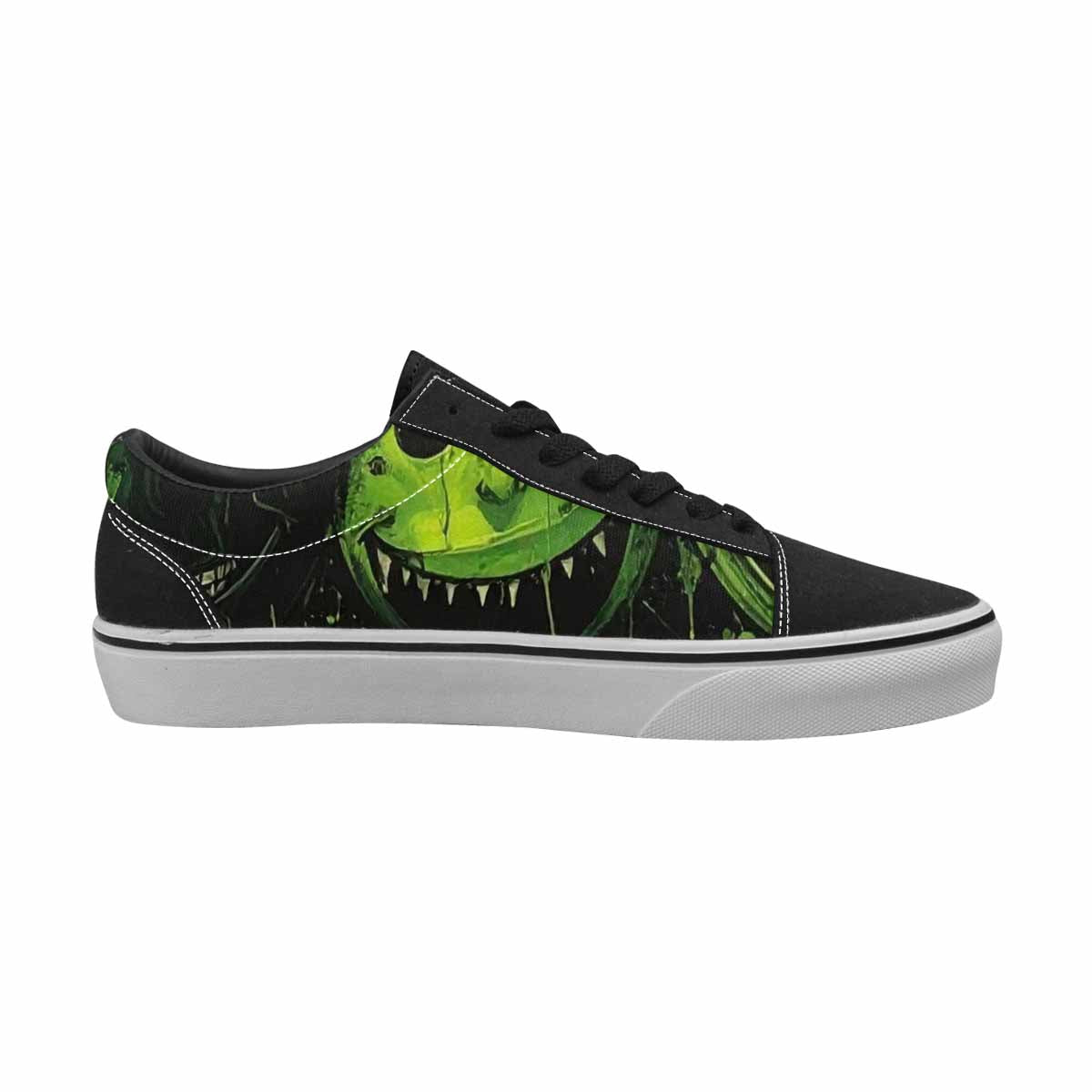 WOMEN'S Melting Moon Smiley Lace-Up Canvas Grunge Custom Shoes