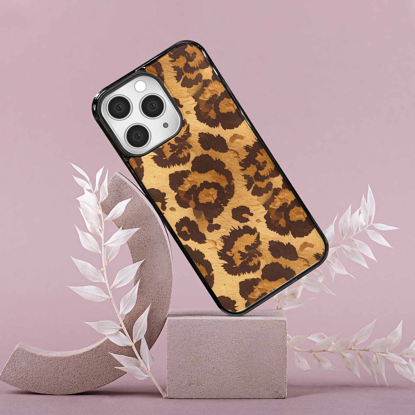 iPhone 15 Pro Max Case — Classic Leopard Print Warm Golden Tan, Original Design Phone Case