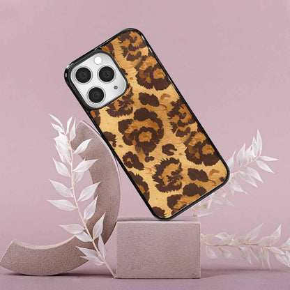 iPhone 15 Pro Max Case — Classic Leopard Print Warm Golden Tan, Original Design Phone Case