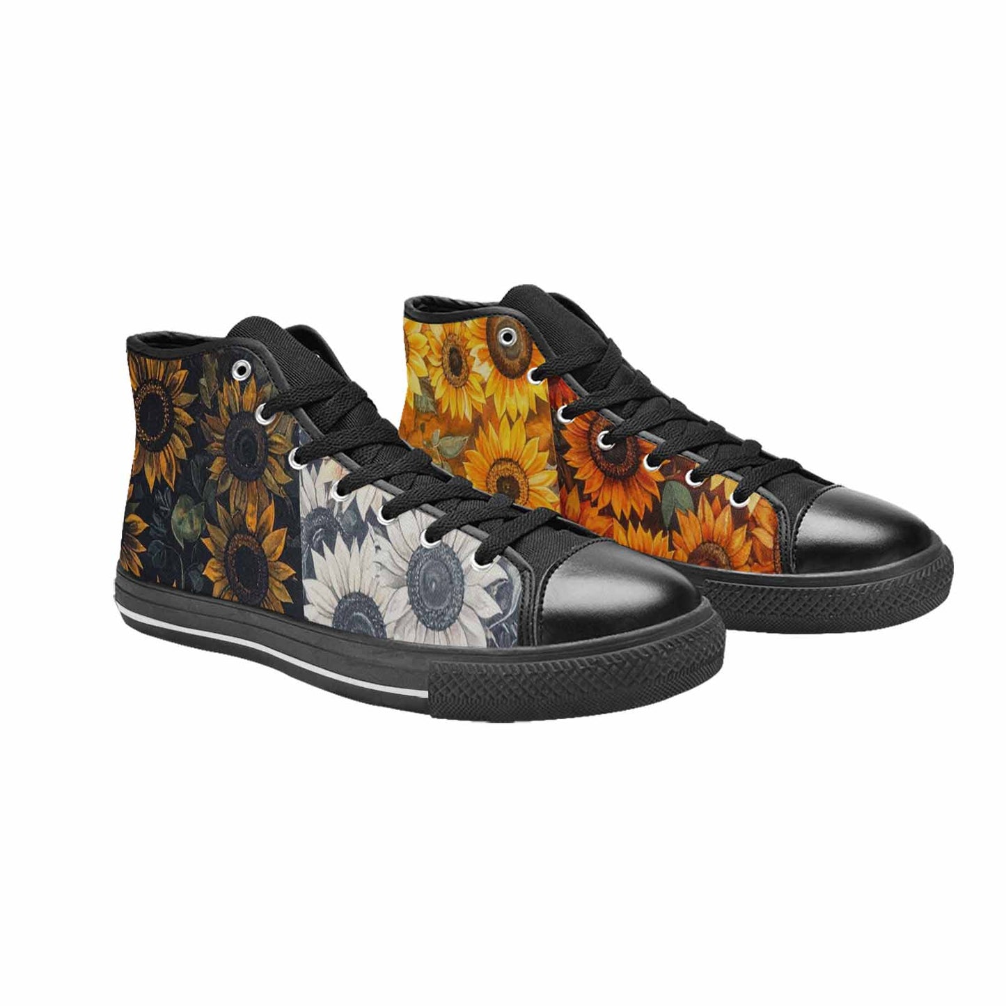 WOMEN'S Blend Melt Them High Top Canvas Vibrant Chaos Custom Shoes