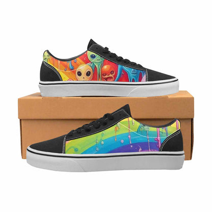 WOMEN'S Aliens  Tie Dye Lace-Up Canvas Surreal Shoes