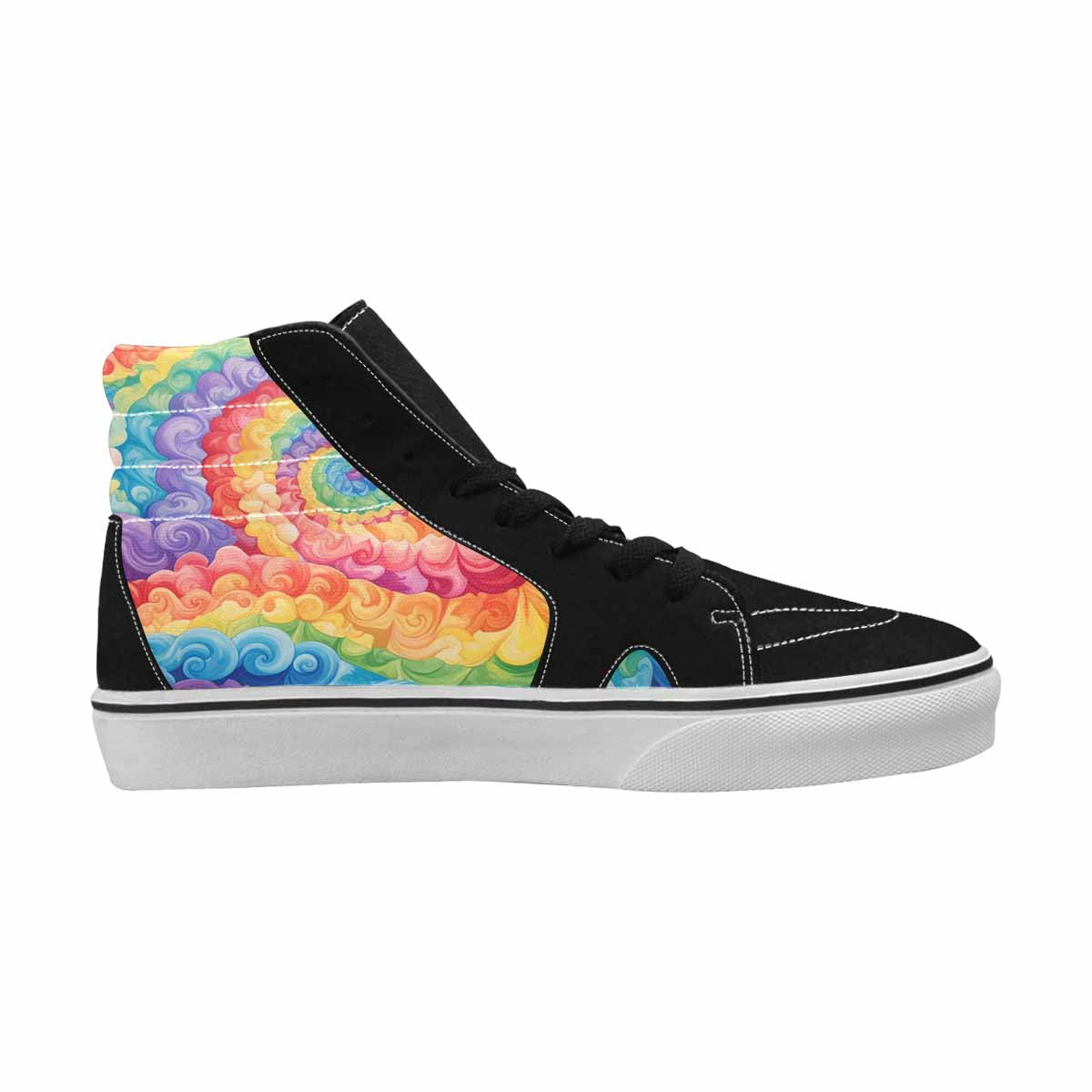 MEN'S Tie High Top Canvas Wallpaper Art Sneakers